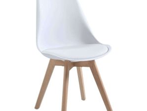 Καρέκλα Martin ΕΜ136,101 48x56x82cm White-Natural